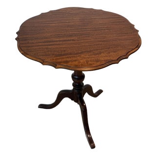 Antique Mahogany Tilt Top Tea Table For Sale