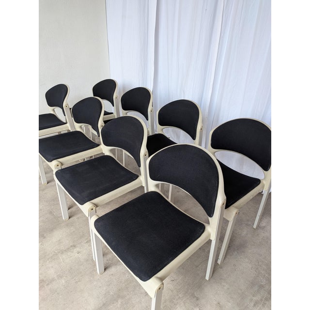 Vintage Stackable Chairs by Aeon Mondial, 1980s, Set of 8 For Sale - Image 10 of 18