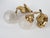 1950s Spanish Empire Chased Brass Swan Wall Sconces With Starburst Frosted Globes - A Pair For Sale - Image 4 of 13