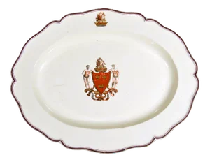 Creamware Armorial Dish, Neale & Co, Sir James Grant of Grant, Circa 1780