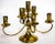 Religious Antique Solid Brass Swing 7 Arm Menorah Candelabra Candle Holder For Sale - Image 3 of 5