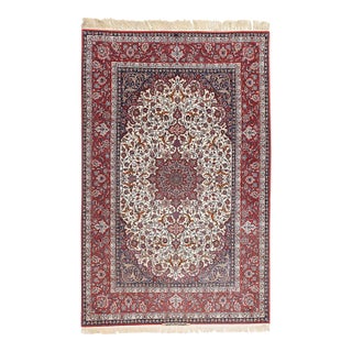 Signed Vintage Persian Seirafian Isfahan Rug, 06'09 X 10'06 For Sale