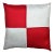 Red & White Burgee Flag Silk Pillow For Sale