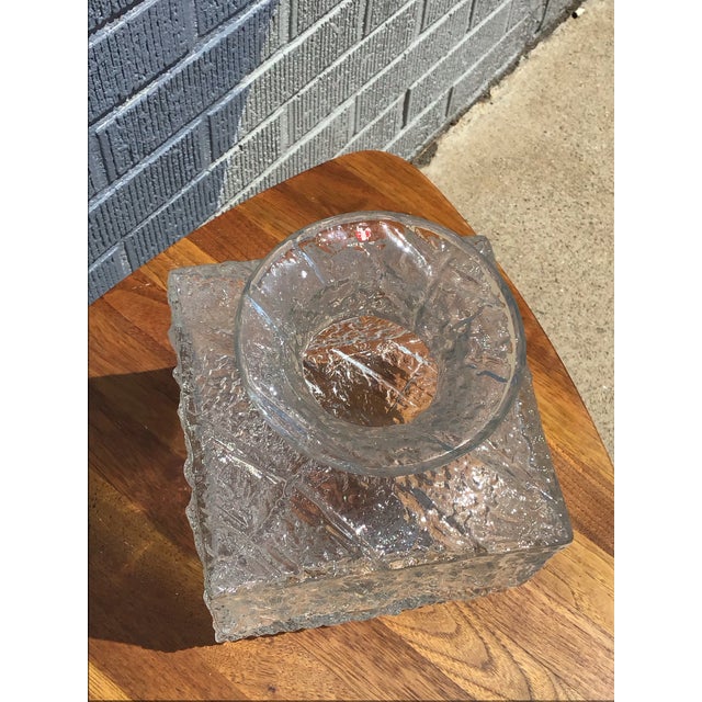 Timo Sarpaneva “Crassus” Sculptural Textured Art Glass Vase for Iittala, Finland For Sale In Denver - Image 6 of 7