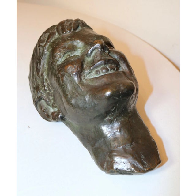 Rare Antique Gorham Founders Em Greene Bronze Wall Bust Smiling Boy Statue For Sale In New York - Image 6 of 10