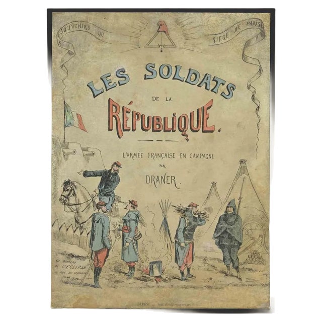 Draner, Les Soldats de la République, Lithograph, 1871 For Sale