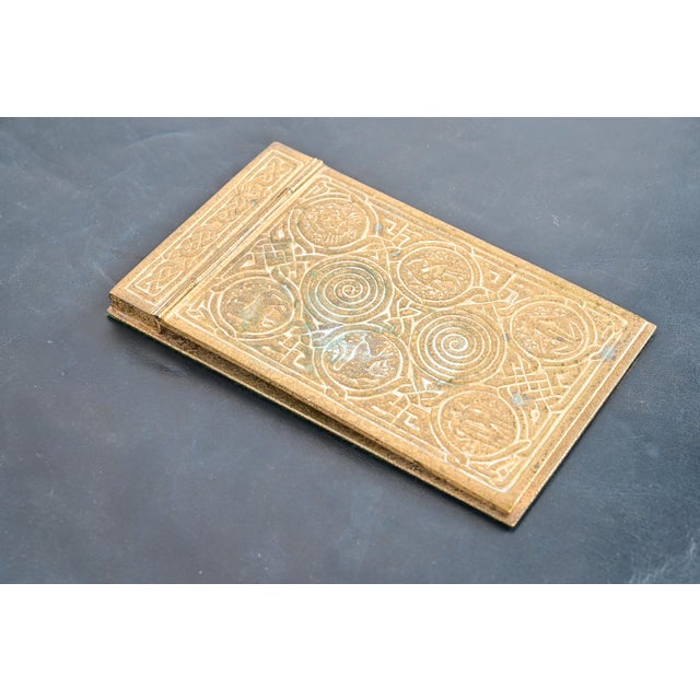 Tiffany Studios New York Zodiac Bronze Doré Notepad Holder For Sale - Image 15 of 15
