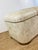 Cream Vintage 1980s Cream Tessellated Stone & Rattan Reed and Brass Lidded Trunk Chest Table by Maitland Smith For Sale - Image 8 of 12