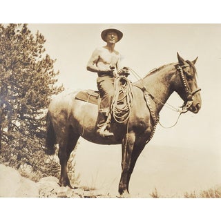 Vintage 1940s California Horse & Rider Photograph For Sale