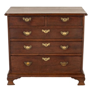 18th Century English Walnut Chest of Drawers For Sale