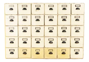 Vintage French Painted Bank of Workshop Drawers, 1940s