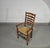 Rustic Oak Farmhouse Ladderback Dining Chairs with Rush Seats, 1960s, Set of 4 For Sale - Image 10 of 18