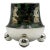 1970s Rare Los Castillo Tripod Vase With Malachite, Lapis, Azurite & Turquoise Inlay For Sale