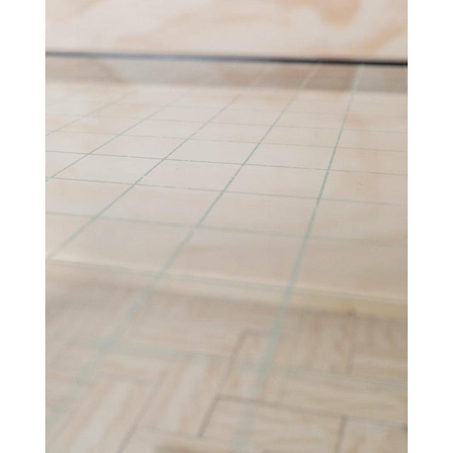 Vintage Side Table in Checkered Glass and Chrome-Plated Metal, Italy, 1980s For Sale - Image 4 of 11