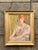 Mid 20th Century Mid 20th Century Vintage Boho Original Oil Portrait on Board For Sale - Image 5 of 8