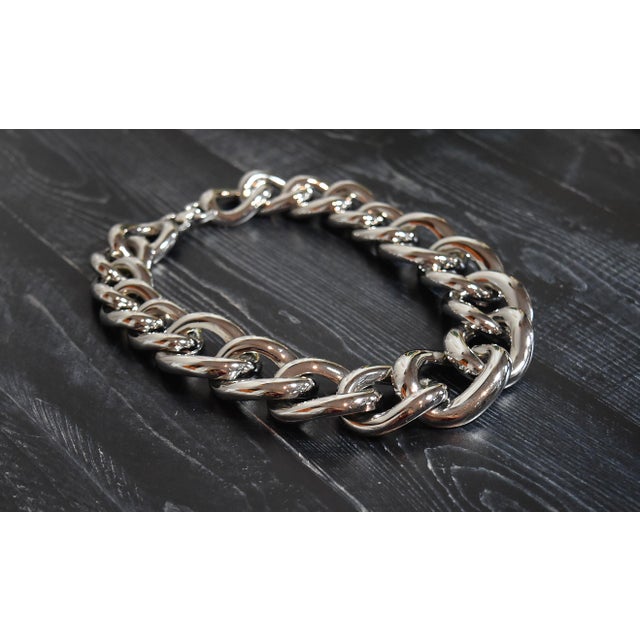 Vintage Givenchy Silver Tone Chunky Chain Necklace Givenchy is known for their bold designs, high-quality plating, and...