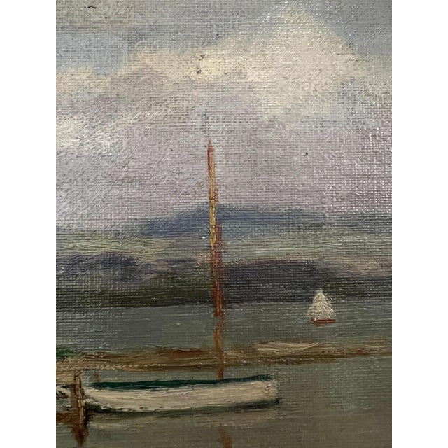 Alexis Louis Roche, Au bord du lac, Genève, Oil on Canvas For Sale - Image 4 of 10
