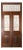 Antique French Carved Wood Double Entry Doors With Wrought Iron Transom, 19th Century For Sale