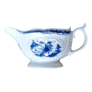 Antique First Period Porcelain Sauce Boat from Dr Wall Worcester, 1760 For Sale