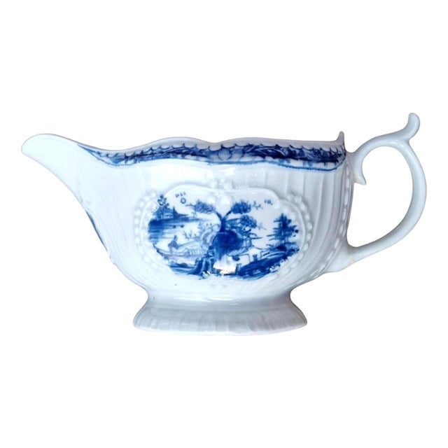 Antique First Period Porcelain Sauce Boat from Dr Wall Worcester, 1760 For Sale