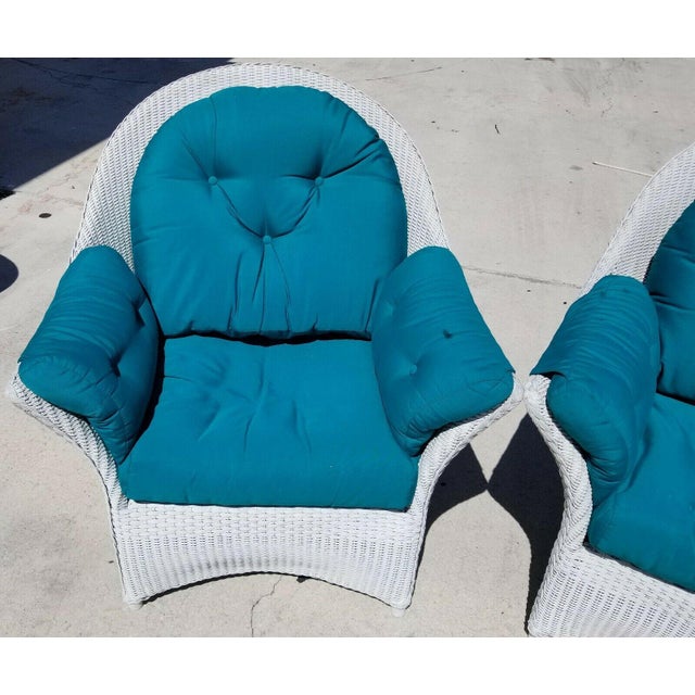 Mid-Century Modern Lloyd Flanders Loom Wicker Lounge Chairs For Sale - Image 3 of 13