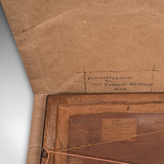 Antique Gloucestershire Map, Atlas, English, Robert Morden, Cartography, c.1700 For Sale - Image 11 of 12