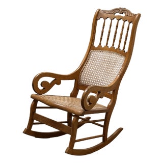 Early 20th Century American Lincoln Style Rocking Chair For Sale