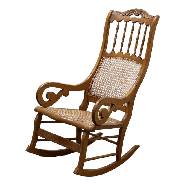 Early 20th Century American Lincoln Style Rocking Chair For Sale