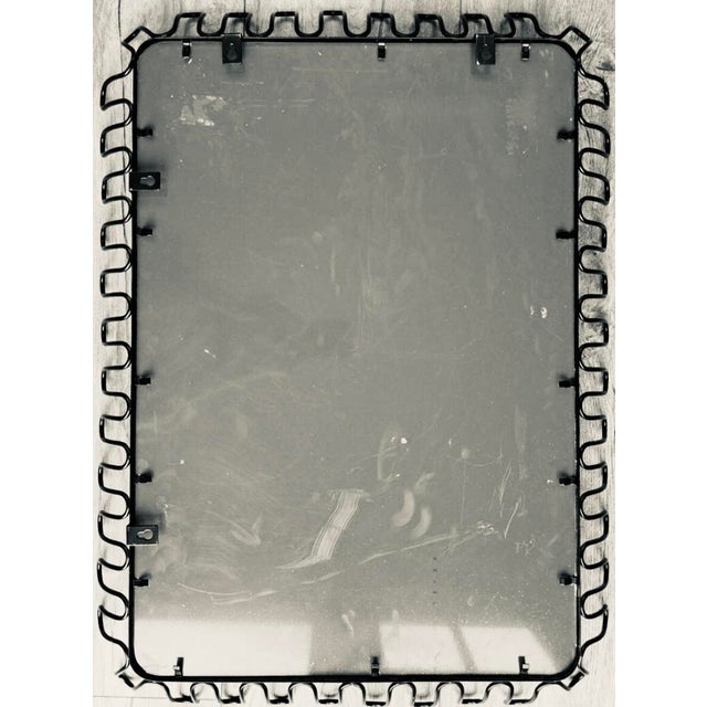 1980s 1980s Postmodern French Insp Lacquered Spiral Framed Danish Metal Wall Mirror For Sale - Image 5 of 6