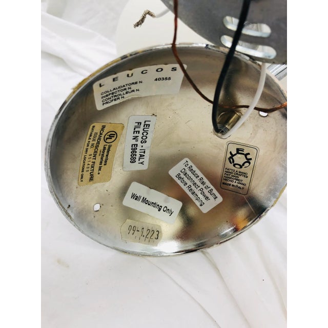 Vtg Mid-Century Modern Italian Wall Sconces - a Pair For Sale - Image 11 of 12