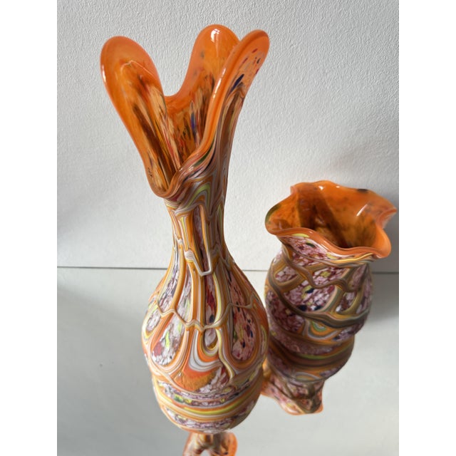 Central European Studio Art Glass Sculptural Vase Set, 1980s, Set of 2 For Sale - Image 10 of 15