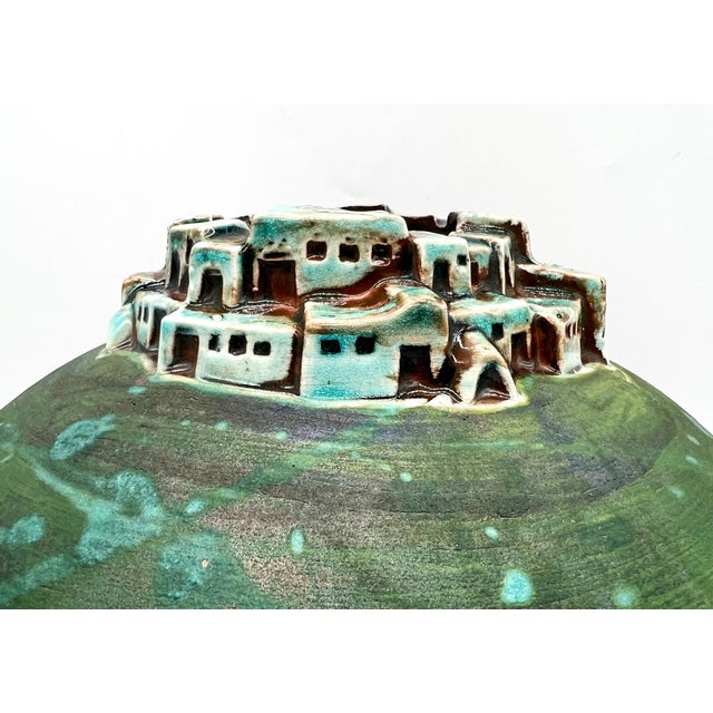 Late 20th Century Studio Raku Pottery Vessel by Jeremy Diller – Pueblo Village Motif / Southwestern / Organic Modern For Sale - Image 5 of 15