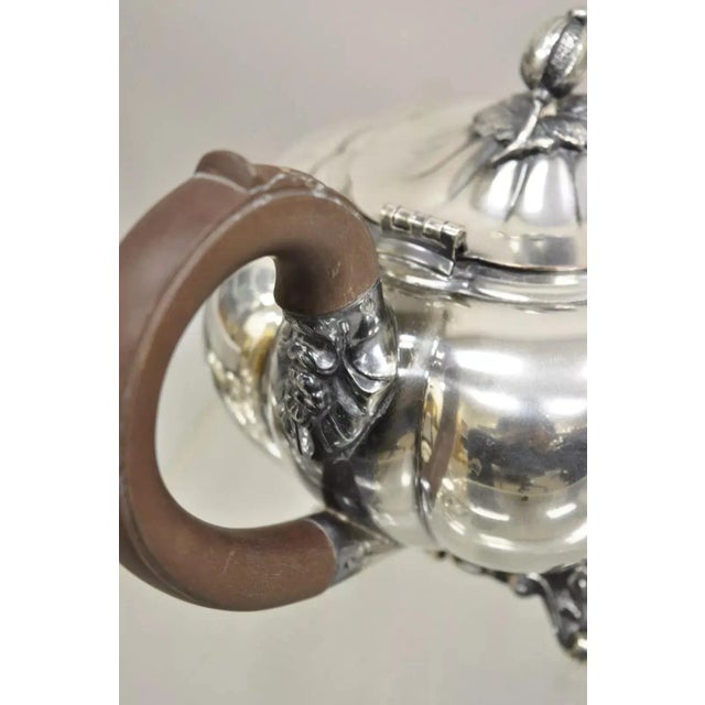 Early 20th Century Old English Melon Community Plate Silver Plated Coffee Tea Set - 2 Pieces For Sale In Philadelphia - Image 6 of 11