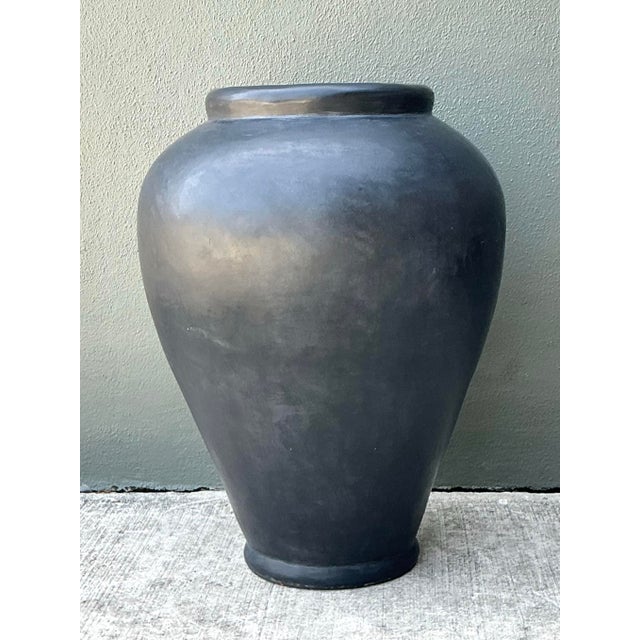 Vintage Large Matte Ceramic Floor Vase For Sale - Image 11 of 12
