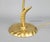 Mid 20th Century Vintage Flower Shaped Gooseneck Brass and Glass Shade Table Lamp For Sale - Image 5 of 8