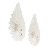 Italian Foglio Wall Lamps in Murano Glass, 1970s, Set of 2 For Sale