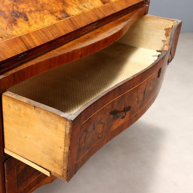Brown Emilian Baroque Flap Desk For Sale - Image 8 of 13