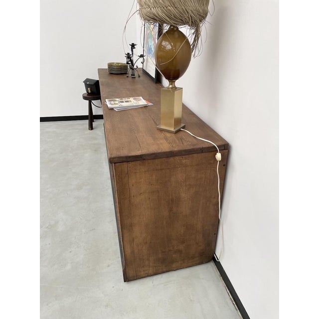 Black Oak Sideboard with Glass Doors, 1950s For Sale - Image 8 of 18