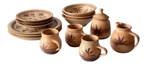 1980s Tygart River Pottery Serving Dishes Set of 14