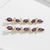 Modern Modern Geometric Amethysts Drop Earrings, Silver, Gold, Pair For Sale - Image 3 of 7