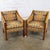 Mid-20th Century Mid Century Modern Pair Chairs With Oak Frames and Floral Fabric For Sale - Image 18 of 18