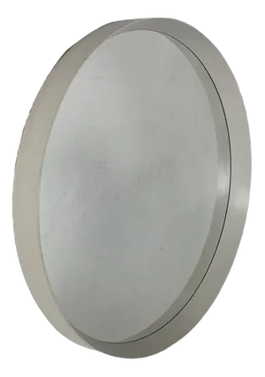 Mid-Century Modern Round White Mirror, 1960s