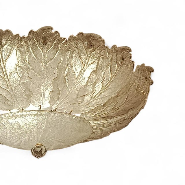 Transparent Murano Glass Leaf Ceiling, 1960s For Sale - Image 4 of 6