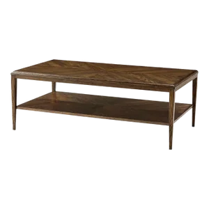 Modern Oak Coffee Table, Dark Finish