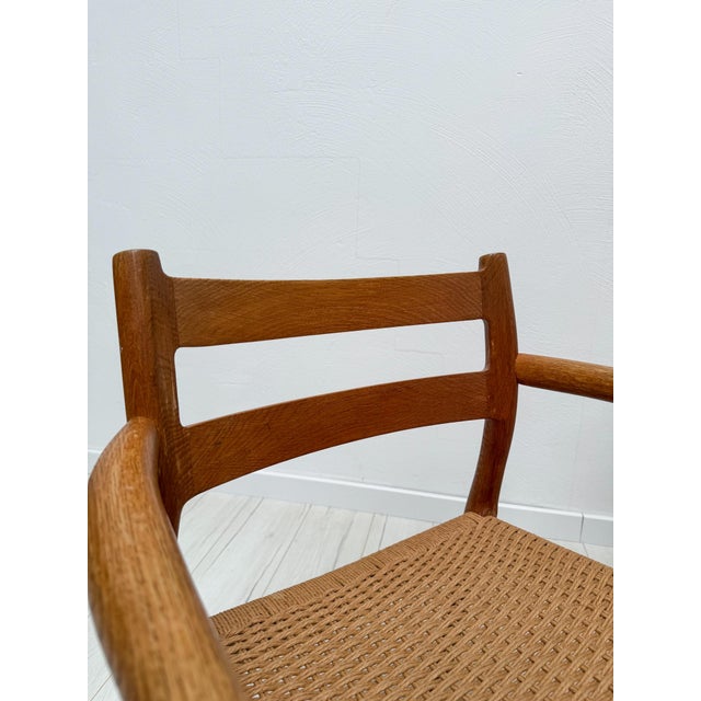 Mid-Century Modern Vintage Danish Teak Dining Armchairs Model 67 by Niels Otto Møller from J.L. Møllers, 1960s For Sale - Image 3 of 12