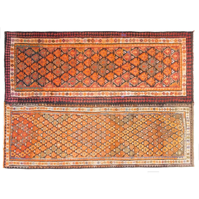Early 20th Century Persian Qazvin Kilim Rug For Sale - Image 10 of 15