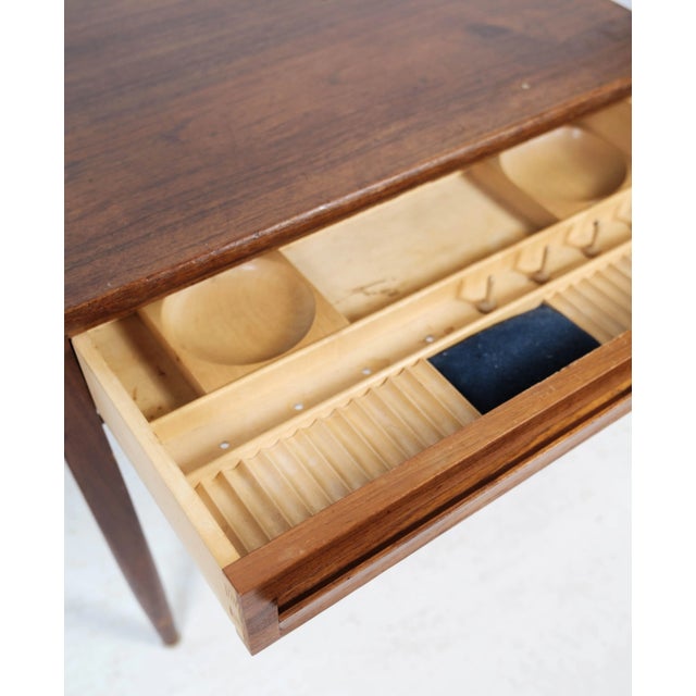 Wood Danish Teak Side Table with Extensions from Silkeborg, 1960s For Sale - Image 7 of 15