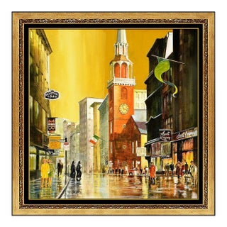 Mid 20th Century Looking Down Washington Street, Joseph E. Frederic For Sale