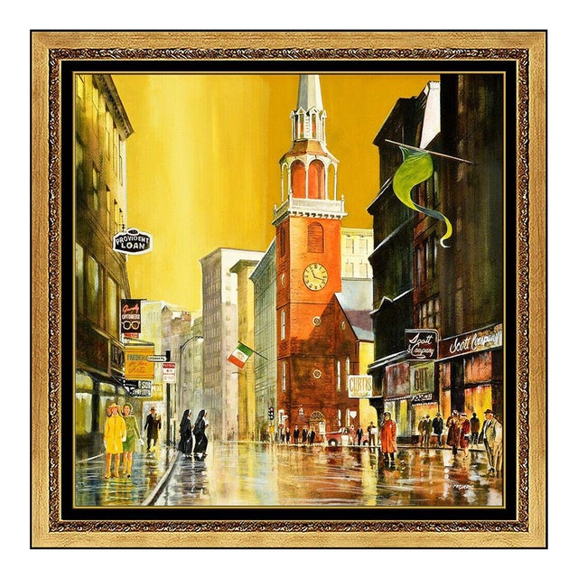 Mid 20th Century Looking Down Washington Street, Joseph E. Frederic For Sale