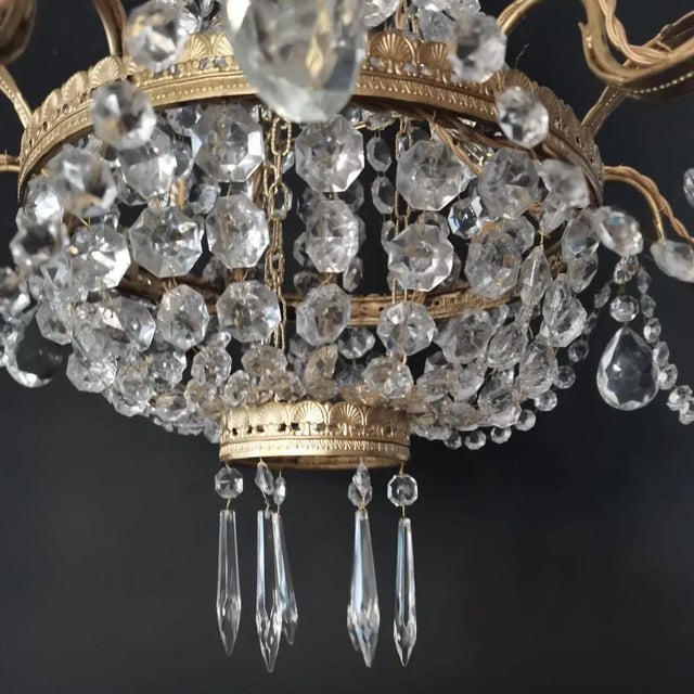 Lüstre a Corbeille Chandelier, 1890s For Sale - Image 9 of 11